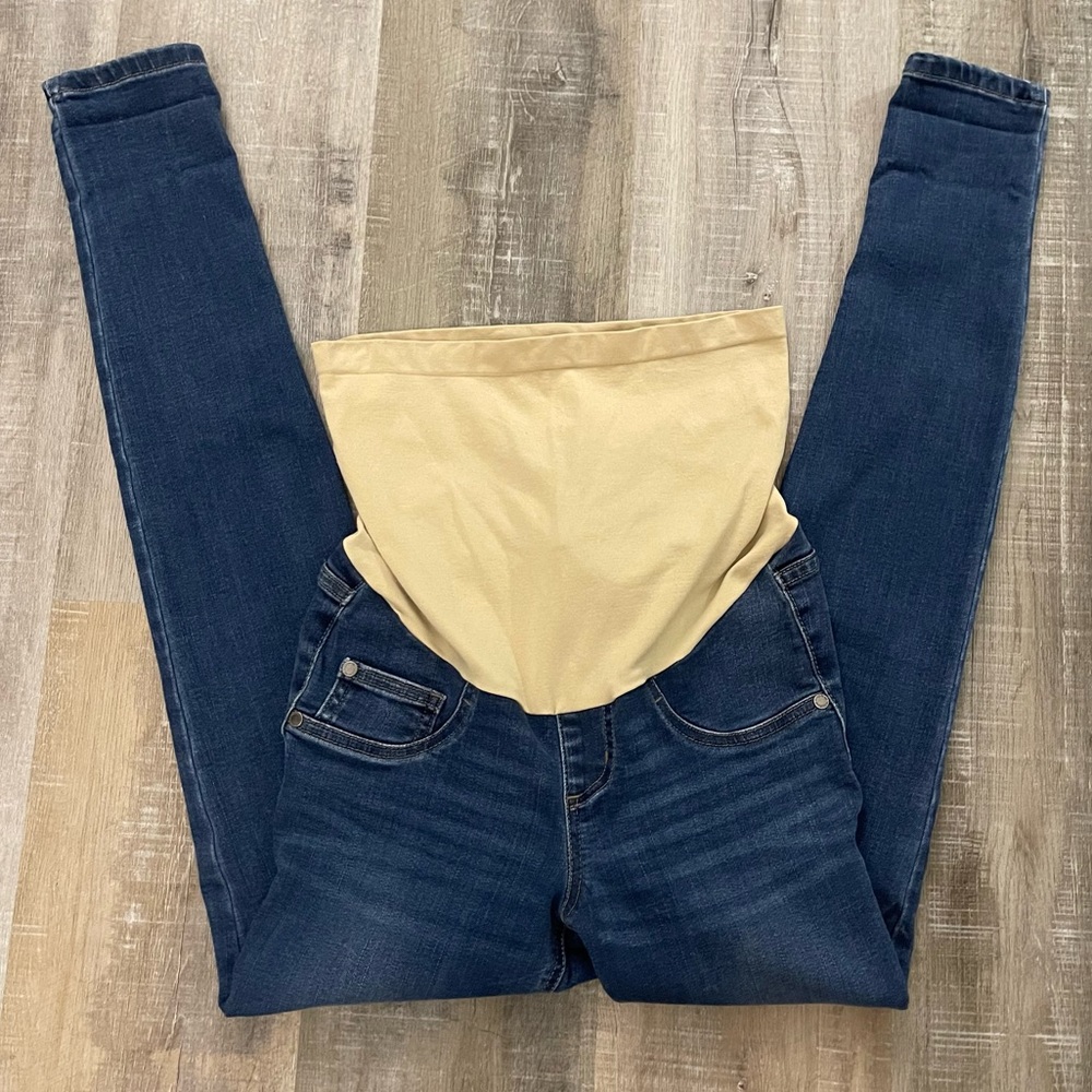 Indigo Blue Secret Fit Belly Skinny Leg Maternity Jegging Size Small EUC